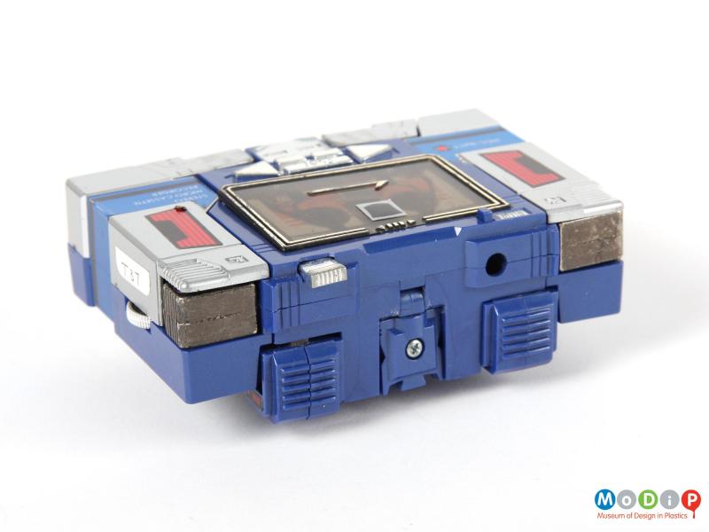 Top view of a Tranformers Soundwave showing the control buttons.