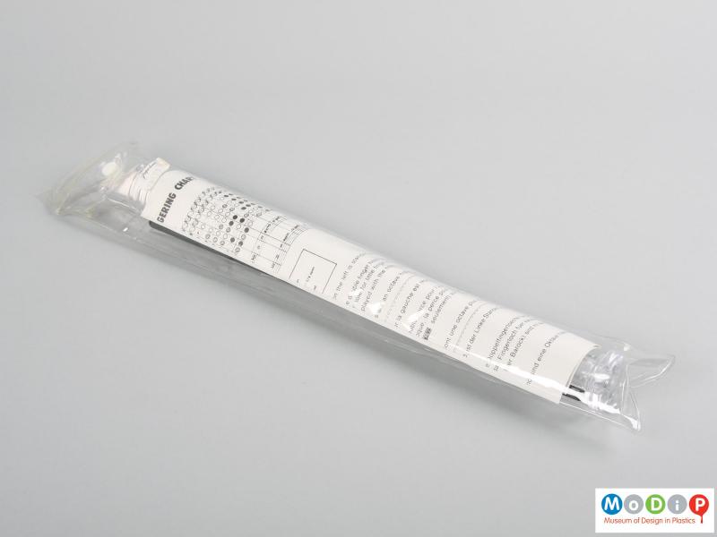 Side view of a recorder showing the packaging.