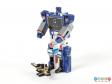 Side view of a Tranformers Soundwave showing both the recorder and the cassette transformed into their corresponding robot shapes.