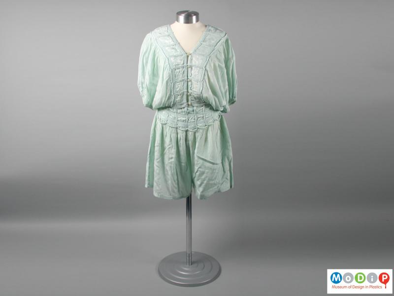 Front view of a pyjama set showing the loose fitting style.