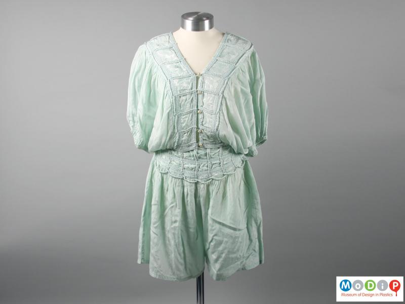 Front view of a pyjama set showing the loose fitting style.