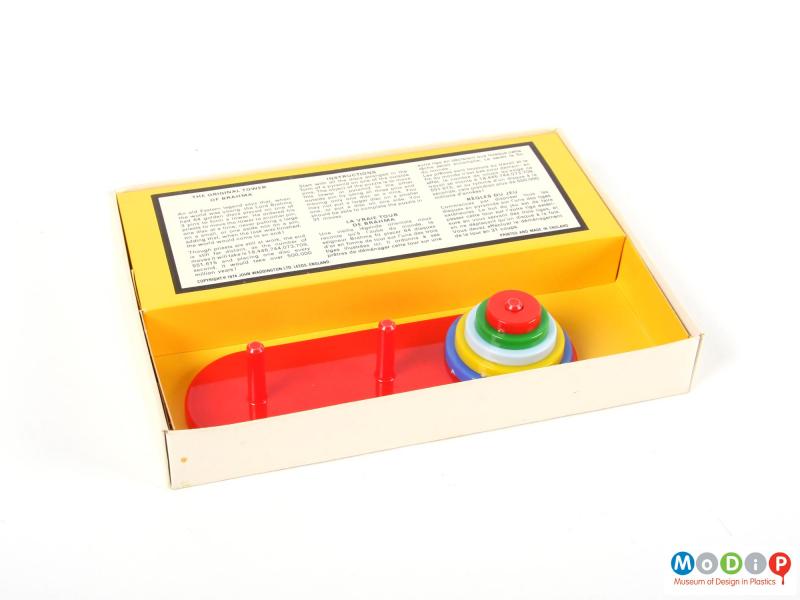 Top view of a puzzle showing the packaging.