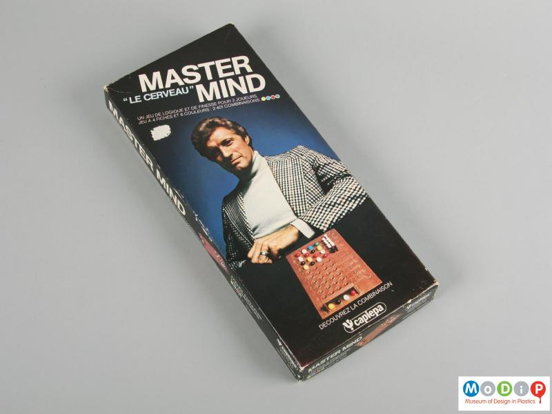 Top view of a Master Mind game showing the packaging.