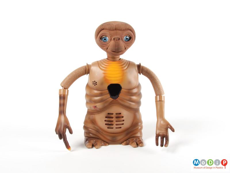 Front view of a doll showing the unclothed figure.