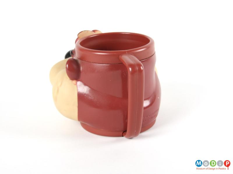 Side view of a mug showing the handle.