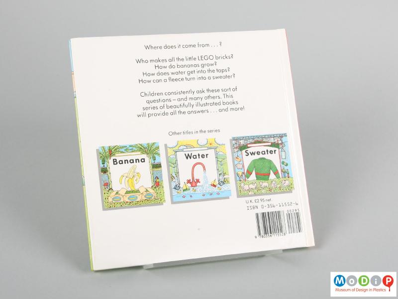 Rear view of a book showing the printed back cover.