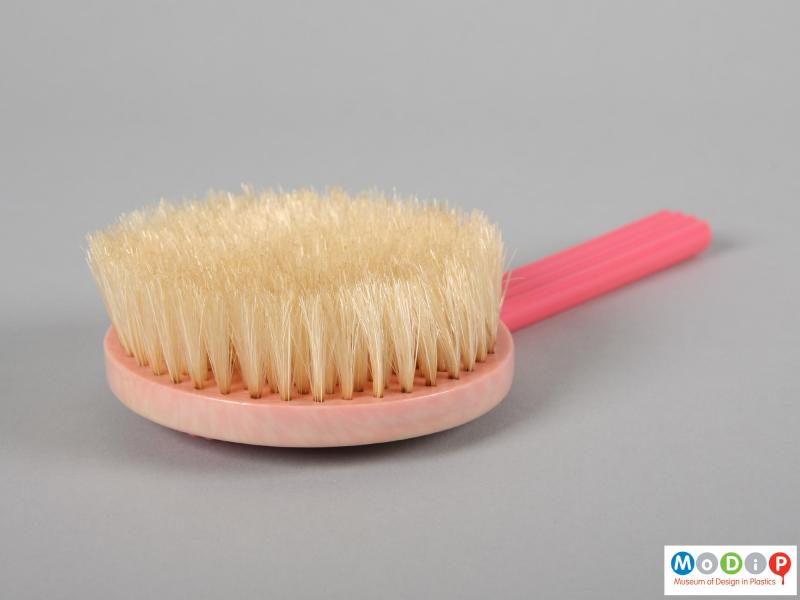 Side view of a brush showing the bristles.