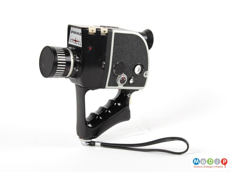 Side view of a camera showing the egonomic handle.