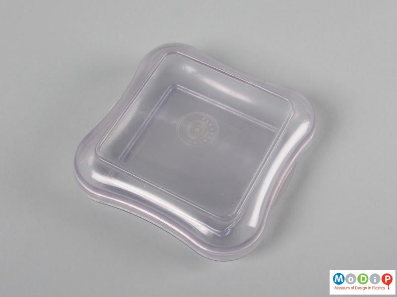 Top view of a storage box showing the lid.