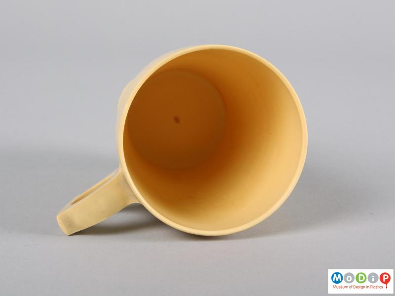 Top view of a mug showing the inner surface.