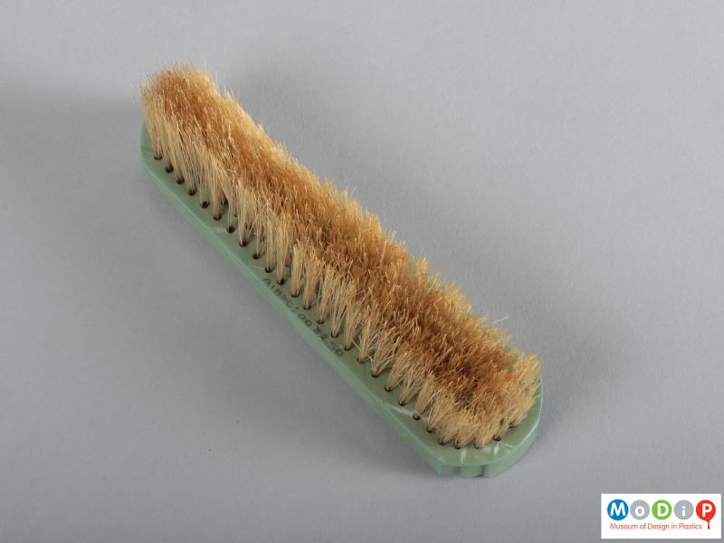 Underside view of a brush showing the bristles.