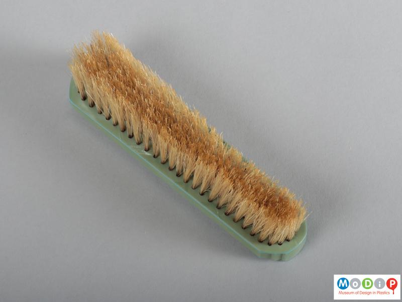 Underside view of a brush showing the bristles.