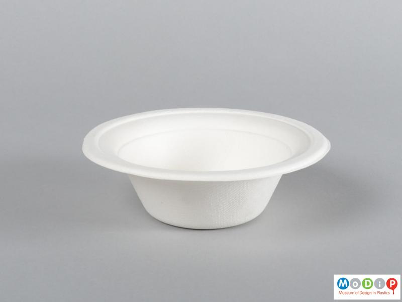 Side view of a bowl showing the raised lip around the edge.