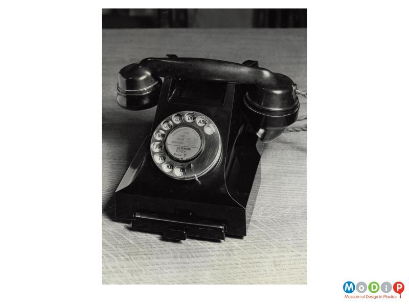 Scanned image showing a GPO telephone.