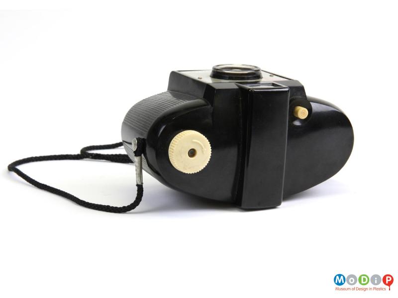 Top view of a camera showing the winder.