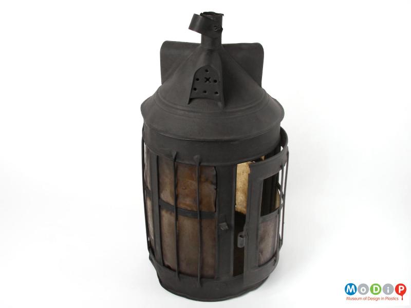 Top view of a lantern showing the ventilation panels.
