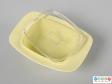 Top view of a butter dish showing the underside of the lid.
