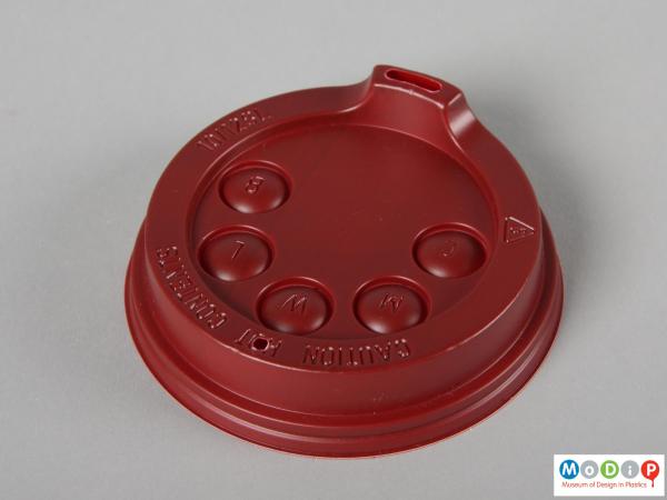 Top view  of a pair of Smart Lids and PS cups showing deatil of the lid only.