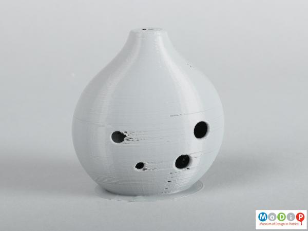 Side view of an Ocarina showing the printed layers.