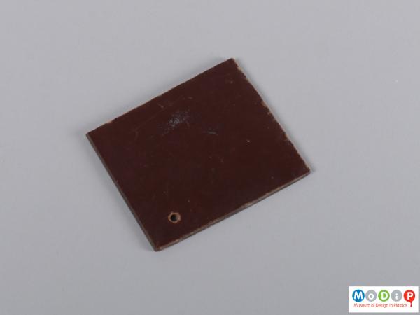 Top view of a material sample showing the plain surface.