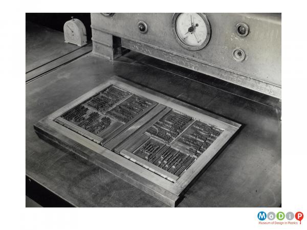 Scanned image showing cleaned printing plates.