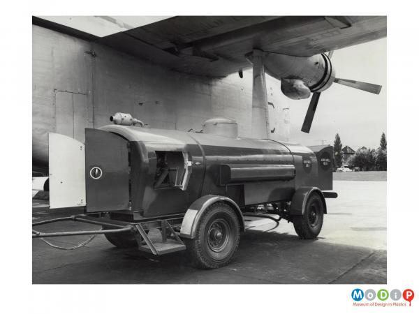 Scanned image showing an airfield tanker.