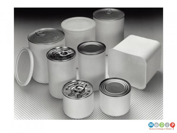 Scanned image showing a range of containers.