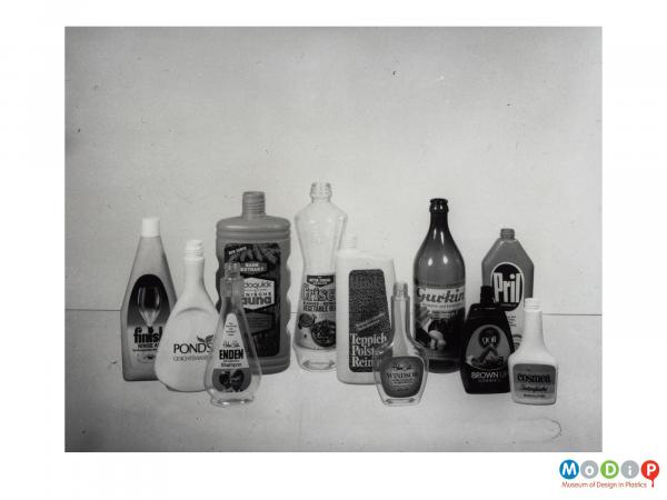 Scanned image showing a range of bottles.