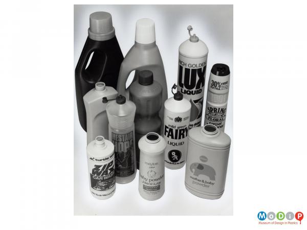 Scanned image showing a range of bottles.