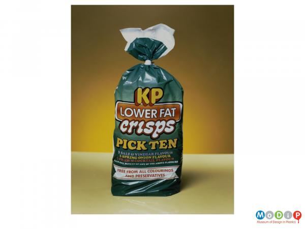 Scanned image showing a multi-pack of KP crisps.
