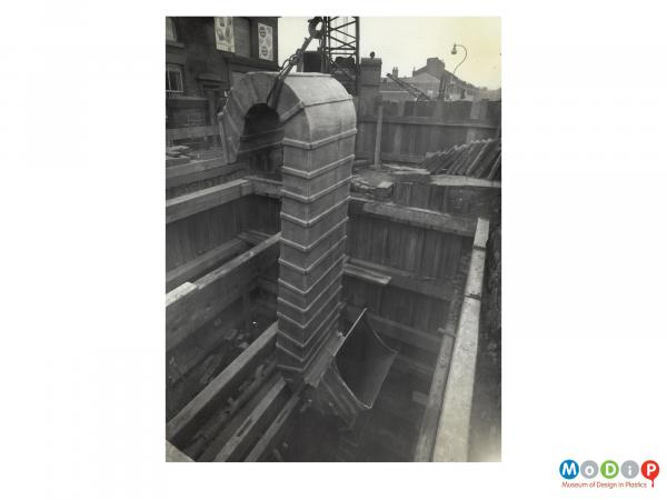 Scanned image showing a ventilation duct.