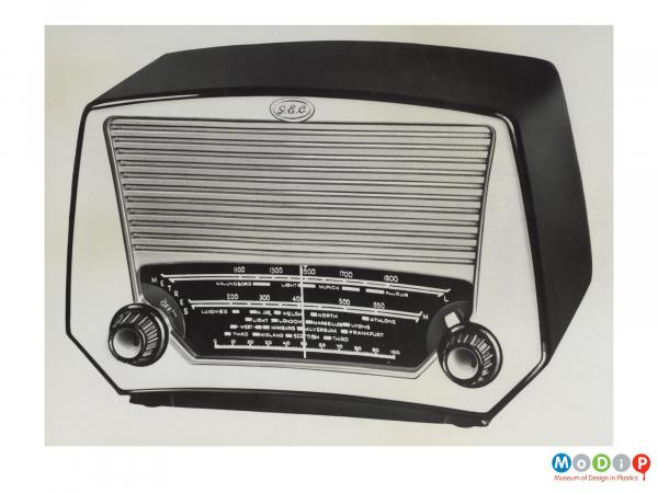 Scanned image showing an illustration of a radio.