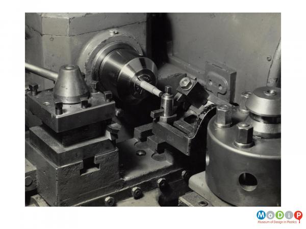 Scanned image showing the construction of a component.