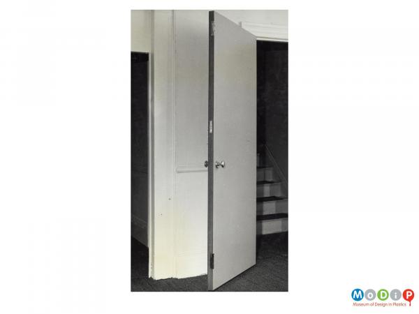 Scanned image showing an open door.