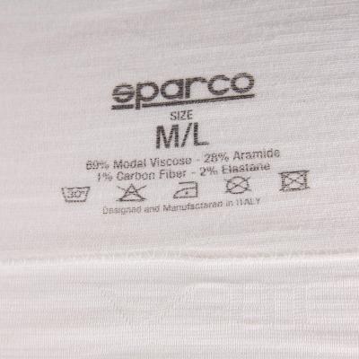 Close view of the printed label on an undershirt.